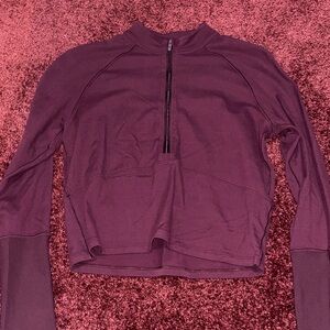 Lululemon Maroon Athletic Long Sleeve Quarter Zip